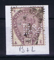 Great Britain SG  188 Used  1883 Yvert 77   PERFIN    B + L - Used Stamps