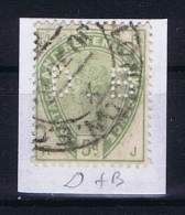 Great Britain SG  193 Used  1883 Yvert 82   PERFIN    D + B - Usados