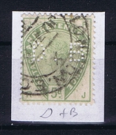 Great Britain SG  193 Used  1883 Yvert 82   PERFIN    D + B - Gebraucht