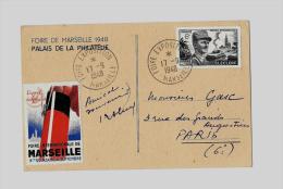 13 - MARSEILLECPI Affrancht. A 6F. Par N°815 - 6f. Gal LECLERC  Obl. T.04 « FOIRE EXPOSITION MARSEILLE * 17.9.1948 - Luchtvaart