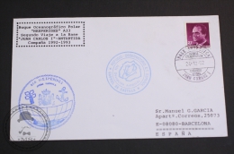 December 24, 1992 Limited Cover - Spanish Polar Research Vessel Hesperides A33 To The Base Juan Carlos I Antarctica - Barcos Polares Y Rompehielos