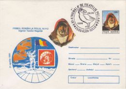 TEODOR NEGOITA, NORTH POLE EXPEDITION, BIRD, COVER STATIONERY, ENTIER POSTAL, 1996, ROMANIA - Arctic Expeditions