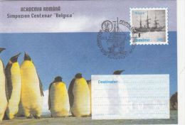 BELGICA ANTARCTIC EXPEDITION, SHIP, PENGUINS, COVER STATIONERY, ENTIER POSTAL, 1997, ROMANIA - Antarctic Expeditions