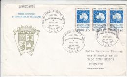 ANTARCTIC TREATY, DUMONT D'URVILLE BASE, SPECIAL POSTMARKS ON SPECIAL COVER, OBLIT FDC, 1981, T.A.A.F. - Antarktisvertrag