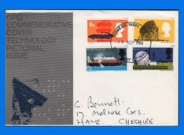 GB 1966-0019, British Technology FDC, Stoke-on-Trent HS - 1952-1971 Em. Prédécimales