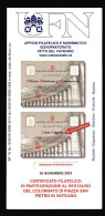 Vaticano °- X-2012 -  St. Postale - Bollettino Ufficiale - Certificato Filatelico, Colonnato - Cartas & Documentos