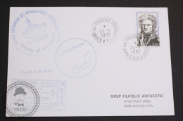 November 24, 1992 Antarctic Philatelic Postcard -  The French Southern And Antarctic Lands, Station Kerfix Postmarks - Research Programs