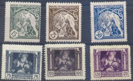 Tsjechoslovakije - 1919 - 1927 - Mi. 34A / 39A * - Iv. 41A / F * - Unused Stamps