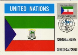 1536  Maxima Bandera Guinea Equatorial  1981   United Nations - Cartes-maximum