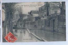 119. ILE-SAINT-DENIS - LE QUAI DU MOULIN - Banlieue Parisienne Inondée, Crue De Janvier 1910 - L'Ile Saint Denis