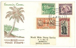NIUE - 1946 Victorious End Of Second World War - New Zealand Postage Stamps Overprinted FDC - Niue