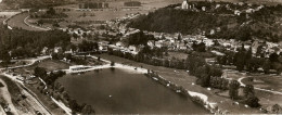 DUN SUR MEUSE VUE GENERALE AERIENNE LE LAC VERT SA PLAGE ET SON CAMPING CPSM PANORAMIQUE GF BON ETAT - Dun Sur Meuse