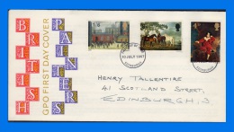 GB 1967-0018, British Paintings FDC, PB Edinburgh HS (Type C) - 1952-1971 Em. Prédécimales