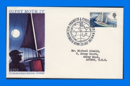 GB 1967-0020, Sir Francis Chichester's World Voyage FDC, Plymouth-Devon SHS - 1952-1971 Em. Prédécimales