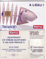 Télécarte KENO 96 F624.970.V1  50Unités SO3 VIDE état TTB **JD N° Lot En Vague Cote 3€ Bien Lire Descriptif - 1996