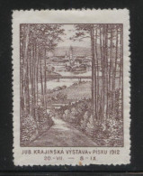 CZECHOSLOVAKIA 1912 PISEK JUBILEE REGIONAL EXHIBITION BROWN VIOLET NHM EVENT POSTER STAMP CINDERELLA - Variétés Et Curiosités