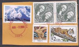 UnitedStates2008:80c,$1.00,$2,$5(2)on Piece - Unused Stamps