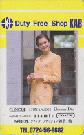 Télécarte Japon - MODE FRANCE - C. D. CLINIQUE ARDEN & LAUDER - Girl Duty Free Shop Japan Phonecard Telefonkarte - Moda