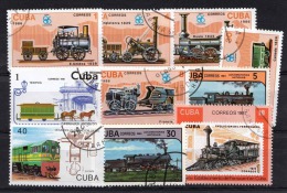 Lot Eisenbahn CUBA Gestempelt - Verzamelingen & Reeksen