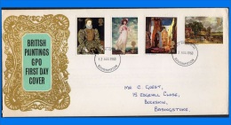 GB 1968-0008, British Paintings FDC, Southampton HS - 1952-71 Ediciones Pre-Decimales