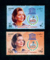 EGYPT / 2003 / SUZANNE MUBARAK / UNESCO / DISH / BOOK / CDS / MNH / VF - Neufs