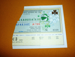 Panathinaikos-Iraklis Greek Championship Basketball Ticket 23/5/2004 - Tickets & Toegangskaarten