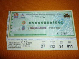 Panathinaikos-Panionios Greek Championship Basketball Ticket 27/11/2005 - Match Tickets