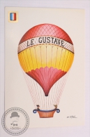 Air Balloon Illustrated Postcard - First Woman In Globe, Letitia Sage 1785 - The Conquest Of Space By De La Maria - Balloons