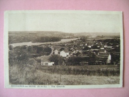 CP  BONNIERES SUR SEINE  VUE GENERALE - ECRITE EN 1945 - Bonnieres Sur Seine