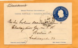 Argentina 1901 Card Mailed To Germany - Postal Stationery