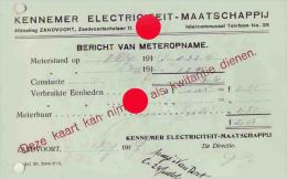ZANDVOORT 1917 Kennemer  Electriciteit Maatschappij - Zandvoort
