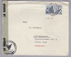 Portugal 1947 Von Barrio Zensurbrief Nach München - Cartas & Documentos