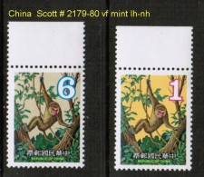 REPUBLIC Of CHINA   Scott  # 2179-80*  VF MINT LH  (STAMPS NH---LIGHT HINGED SELVEDGE) - Ongebruikt