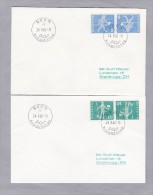 Schweiz Kehrdrucke 1960-10-24 ET Stempel 4 Briefe Mit Zu# K45 - K48 - Se-Tenant