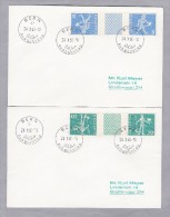 Schweiz Kehrdrucke 1960-10-24 Satz Auf 4 FDC Zu# S63-66 - Se-Tenant