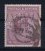 Great Britain SG  260?  Used  1902 Yvert 118  PERFIN   WW UP - Used Stamps