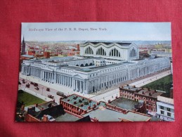 New York > New York City > Manhattan  Birds Eye View P.R.R. Depot  Not Mailed    Ref 1243 - Manhattan