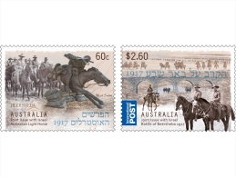 Australia 2013 - Soldats, Chevaux, Bataille De Beer Sheba, Conjointe Australie - Israel - 2val Neufs // Mnh - Ungebraucht