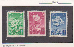 Finland Scott # B101-3 MNH FLOWERS, TUBERCULOSIS Catalogue $8.05 - Unused Stamps