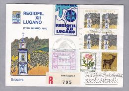 Schweiz Automatenmarken 1977-06-17/19 Lugano R-Brief Mit Zu#1 IV "A4" - Automatenzegels