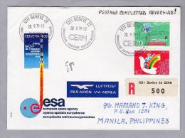 Schweiz Automatenmarken 1979-09-20 Genève R-Brief Nach Manila Mit  Zu# 1 IV "A4" - Francobolli Da Distributore
