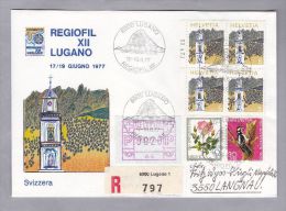 Schweiz Automatenmarken 1977-06-19 Lugano R-Brief Mit Zu# 1 IV "A4" - Automatic Stamps
