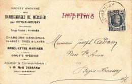 A27 - Carte Postale Publicitaire De 1926 - Charbonnages De Wérister - Storia Postale