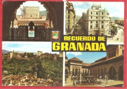 CARTOLINA VG SPAGNA - GRANADA - Recuerdo - Panorama - Vedutine - 10 X 15 - ANNULLO GRANADA 1966 - Granada