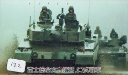 Télécarte JAPON * WAR TANK (122)  MILITAIRY LEGER ARMEE PANZER Char De Guerre * KRIEG * Phonecard Japan Army * - Armée