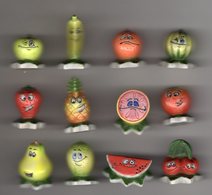 Série Complète 12 Fèves Brillantes  LES FRUITS DECORS Arguydal 2001 - Sonstige & Ohne Zuordnung