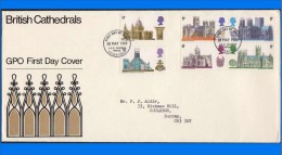 GB 1969-0005, British Cathedrals FDC, PB Edingburgh (Type C) SHS - 1952-71 Ediciones Pre-Decimales