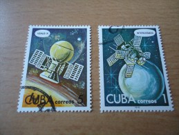 Kuba: 2 Werte Weltraumforschung - Used Stamps