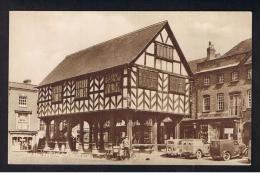 RB 982 - Early Postcard - Cars Outside Old Market House - Ledbury Herefordshire - Herefordshire