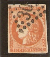 Yvert 48 Obl 40cs Orange - 1870 Ausgabe Bordeaux